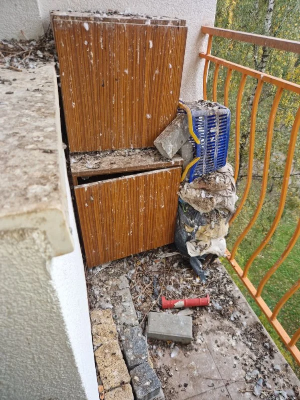 czyszczenie balkonów Lódź. balkon przed